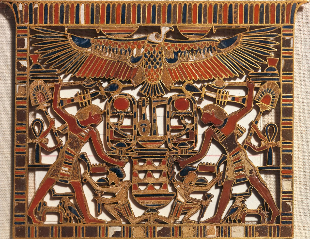 Egipto, Breastplate em ouro e esmalte, décima segunda dinastia, Reino do Meio de Egyptian 12th Dynasty