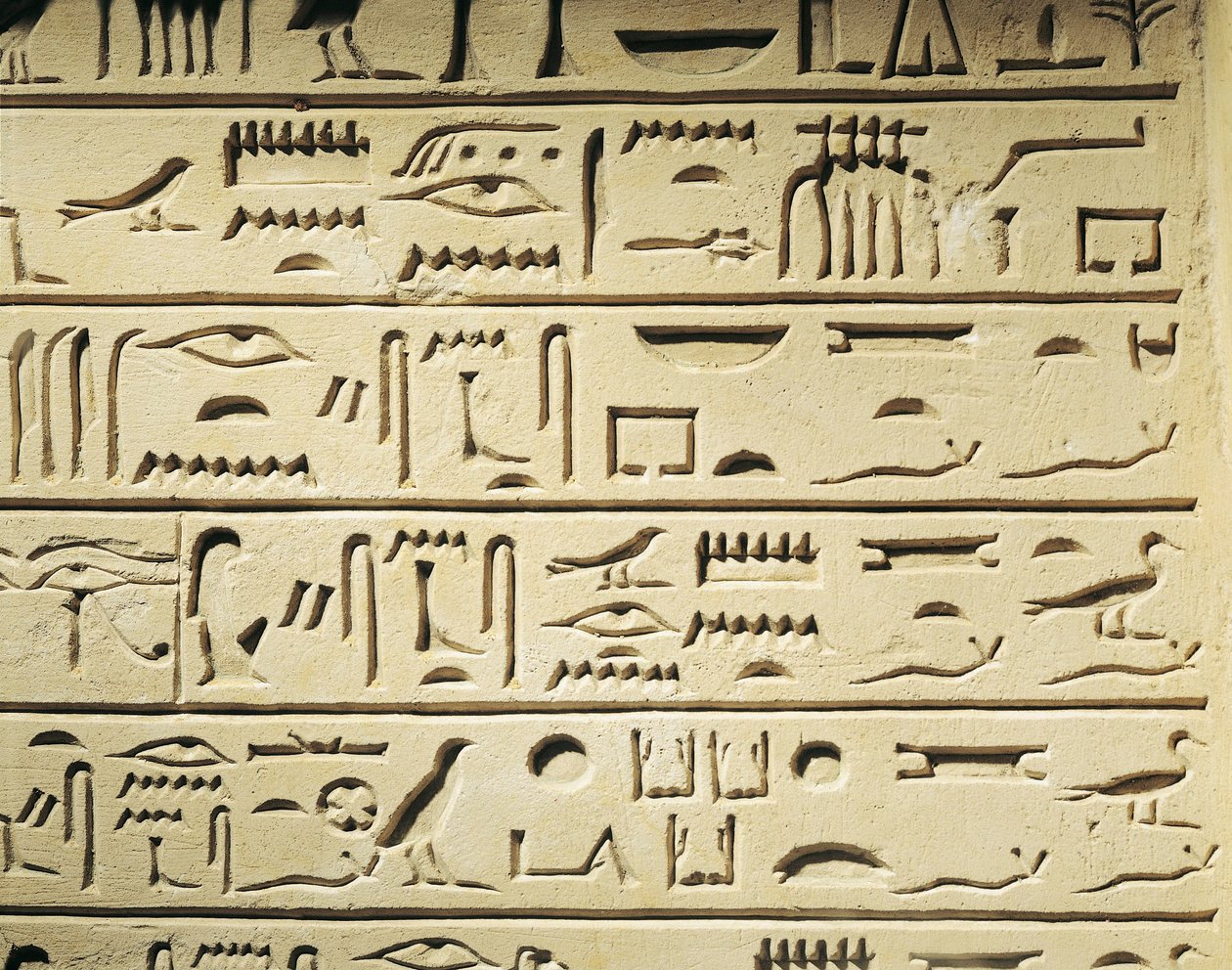 Estela funerária do Majordomo Khentekhtayaun, hieróglifos que relatam a lista de parentes do falecido de Egyptian 12th Dynasty