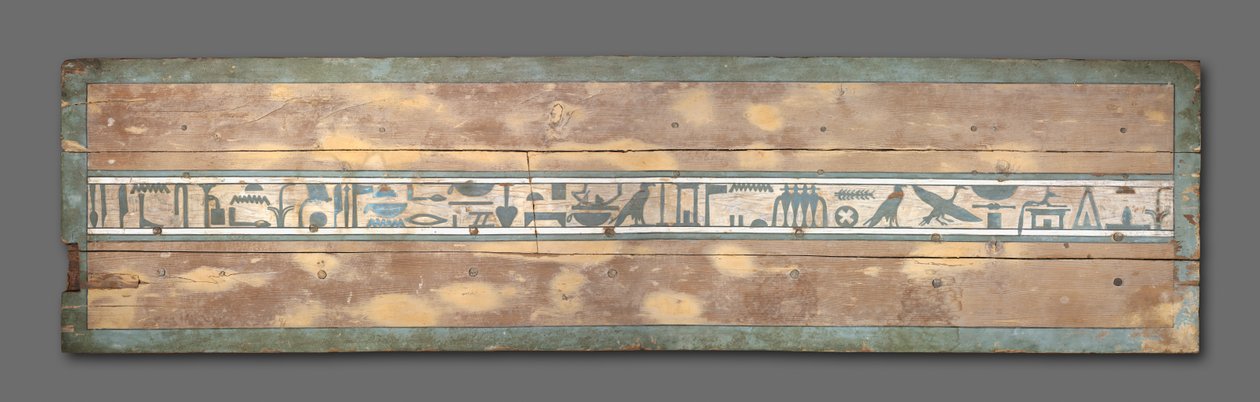 Tampa do caixão de Senbi, Reino Médio, c.1918-1859 aC de Egyptian 12th Dynasty