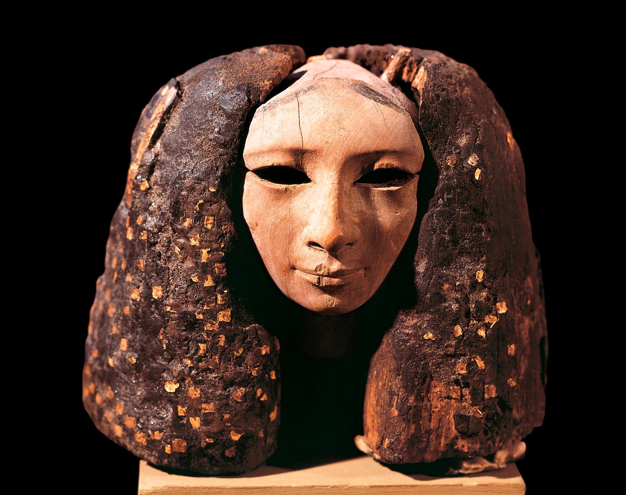 Retrato de uma princesa, de Lisht, Reino do Meio, Dinastia XII (madeira) de Egyptian 12th Dynasty