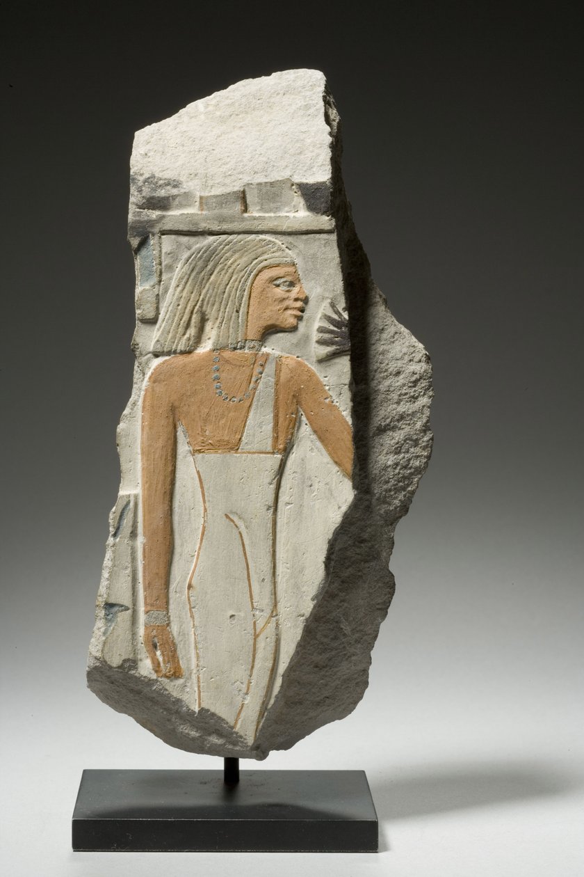 Fragmento de alívio, 1980-1801 aC (calcário) de Egyptian 12th Dynasty