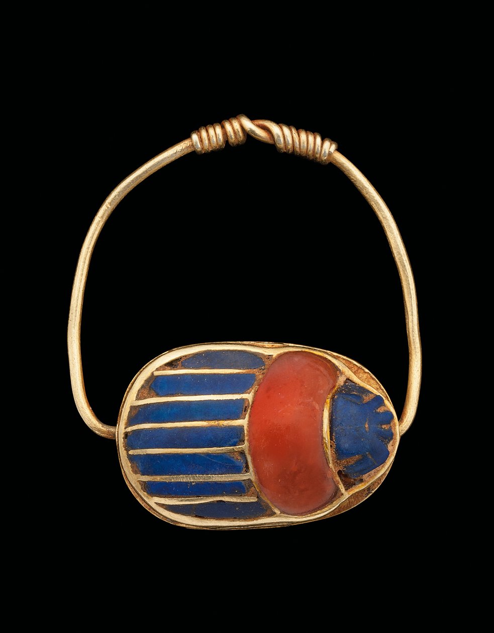 Anel de dedo para escaravelho, Reino Médio de Egyptian 12th Dynasty