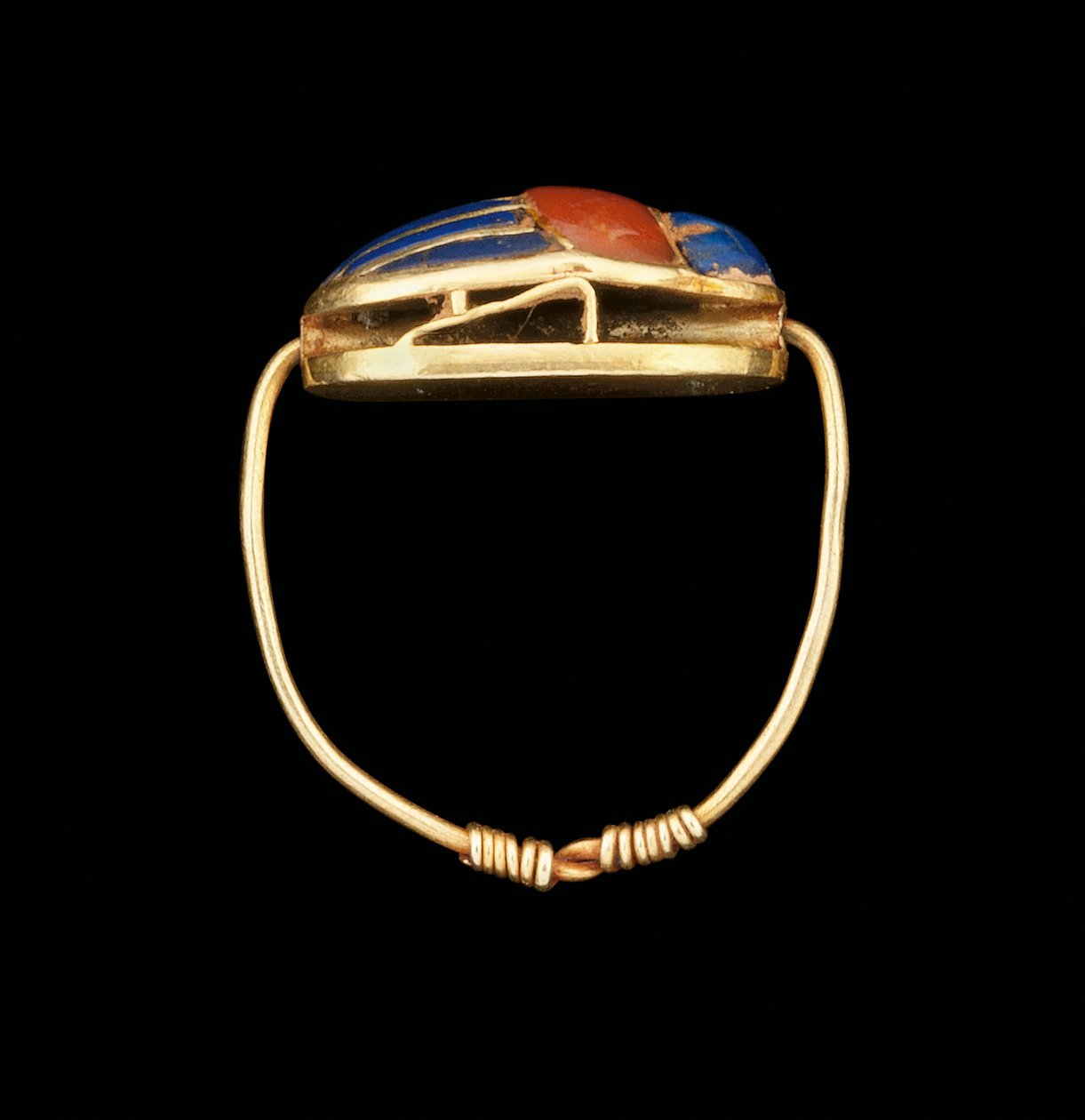 Anel de dedo para escaravelho, Reino Médio de Egyptian 12th Dynasty