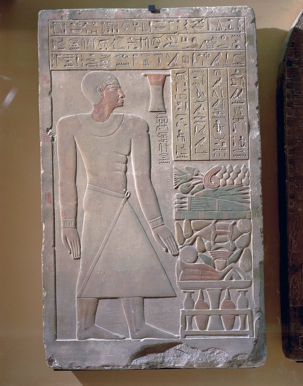 Stele de Senusret, tesoureiro chefe de intenções de Egyptian 12th Dynasty