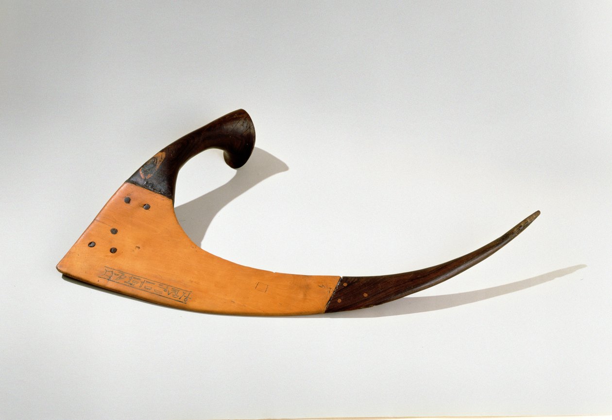 Foice cerimonial do Fieldworker de Amunmunhat de Amun, reino novo, c.1479-1425 BC (madeira) de Egyptian 18th Dynasty