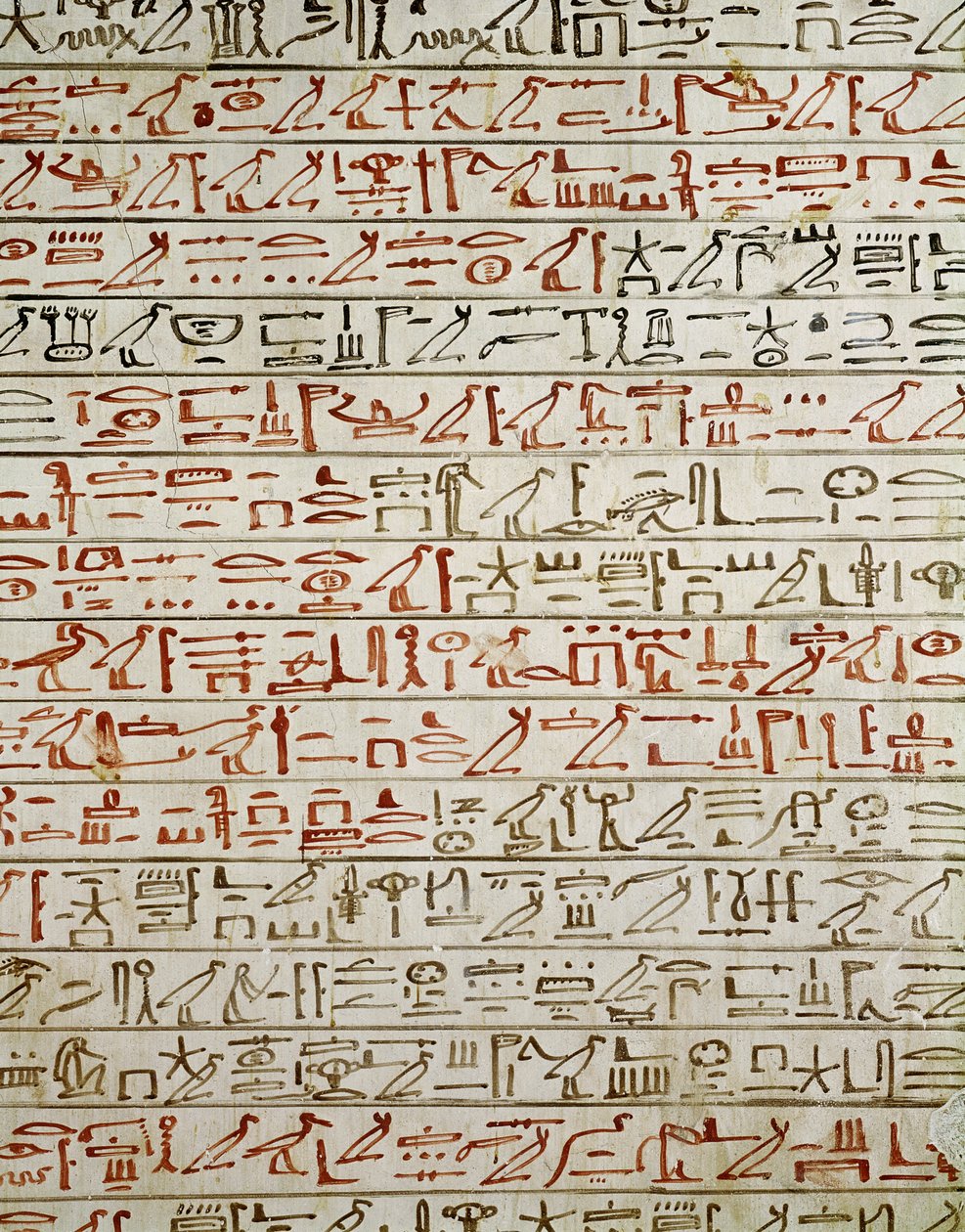 Detalhe do Livro dos Mortos, do Túmulo de Tutmés III (c.1504-1450 aC) (mural) de Egyptian 18th Dynasty