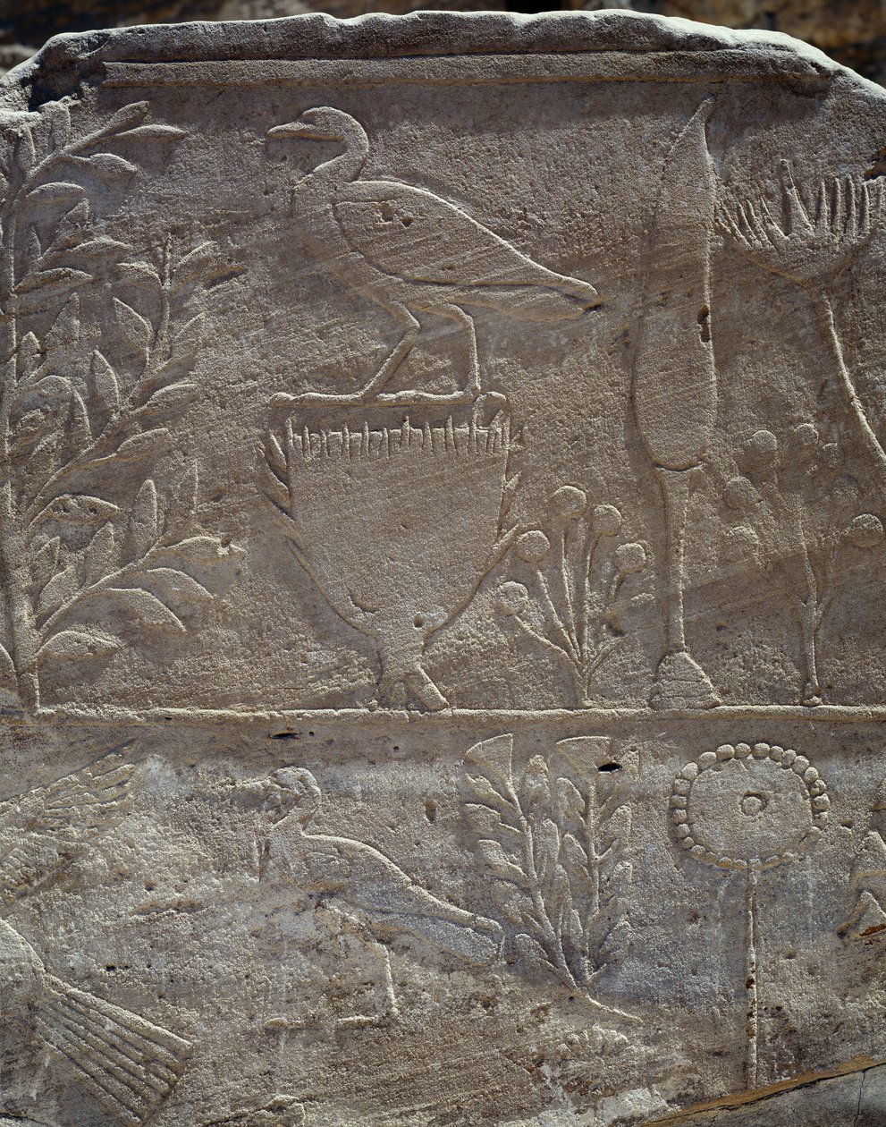 Pormenor da cena comemorativa da expedição à Terra de Punt, Colunata de Punt, templo mortuário da Rainha Hatshepsut, Deir el-Bahari, Necrópole Tebana (Lista do Património Mundial da Unesco de Egyptian 18th Dynasty