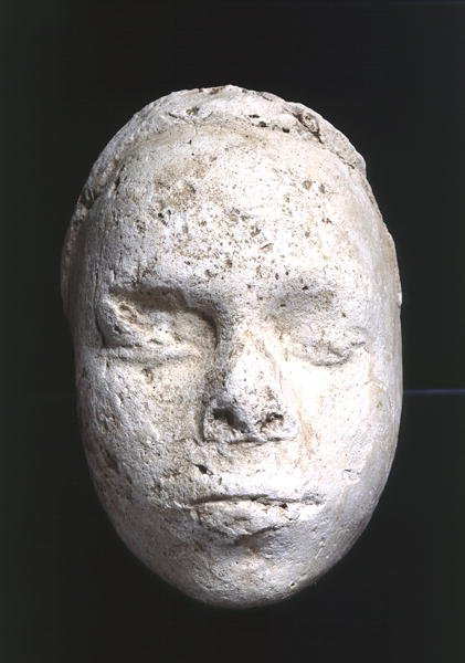 Máscara masculina, possivelmente um estudo de escultores, de Tell El-Amarna, c.1353-1295 aC (gesso) de Egyptian 18th Dynasty