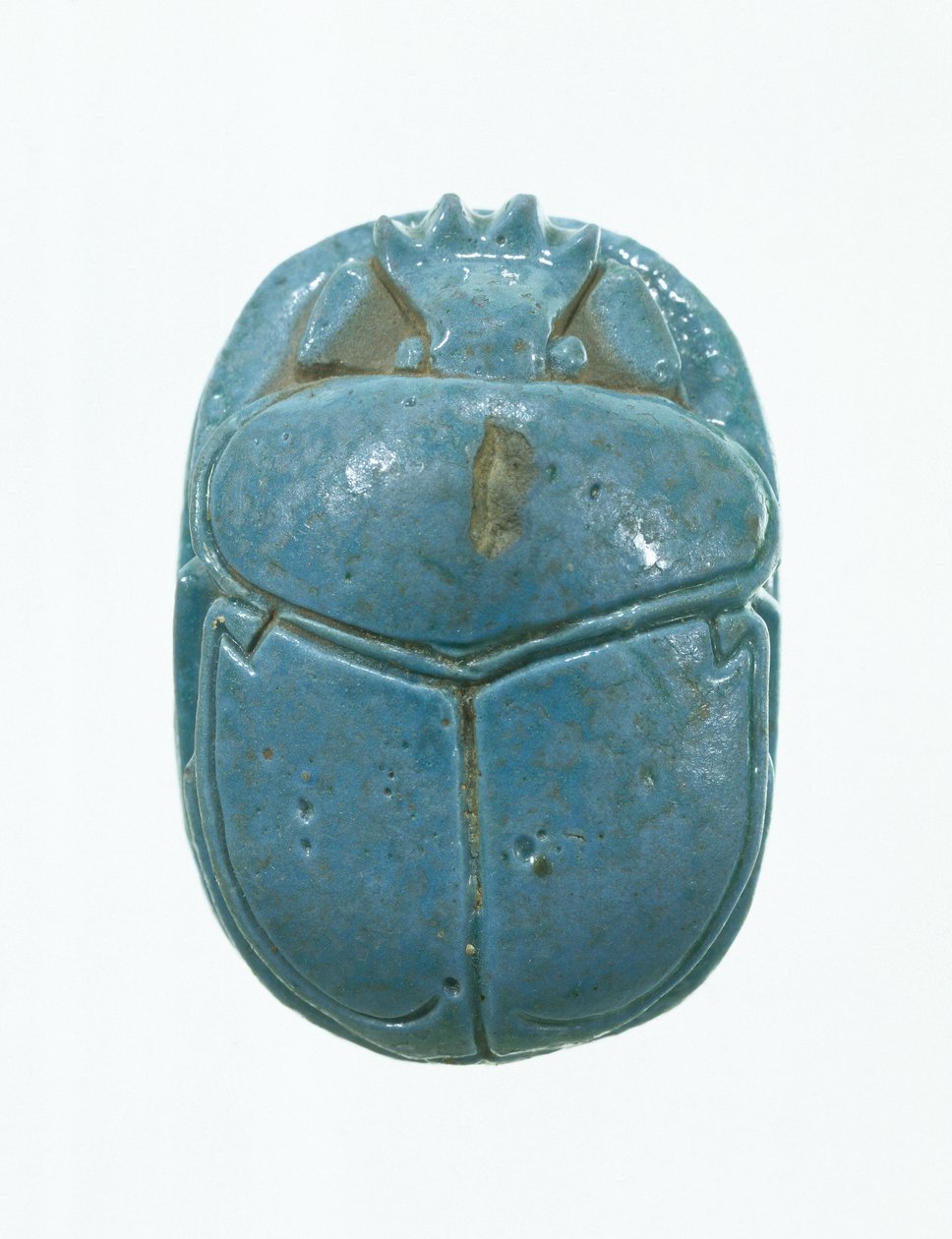 Escaravelho de casamento de Amenhotep III e Rainha Tiye, Novo Reino (faiança vidrada) de Egyptian 18th Dynasty
