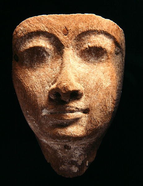 Máscara, Novo Reino (madeira) de Egyptian 18th Dynasty