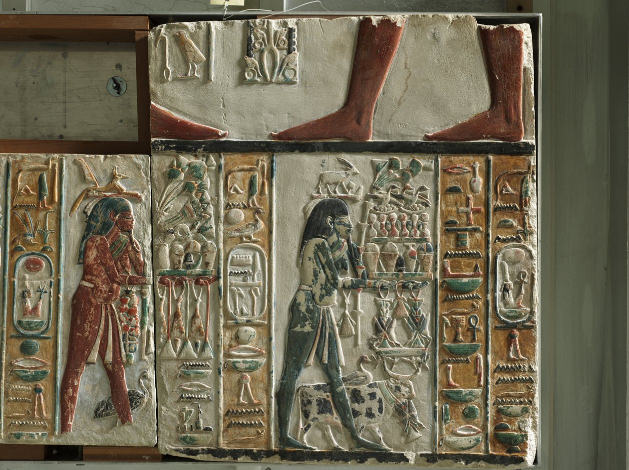 Deuses de Nome que oferecem ofertas, c.1391-1353 aC de Egyptian 18th Dynasty