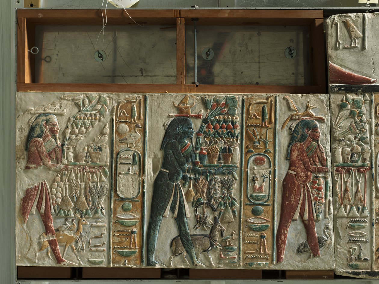 Deuses de Nome que oferecem ofertas, c.1391-1353 aC de Egyptian 18th Dynasty