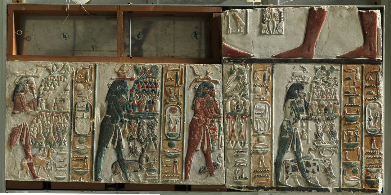 Deuses de Nome que oferecem ofertas, c.1391-1353 aC de Egyptian 18th Dynasty