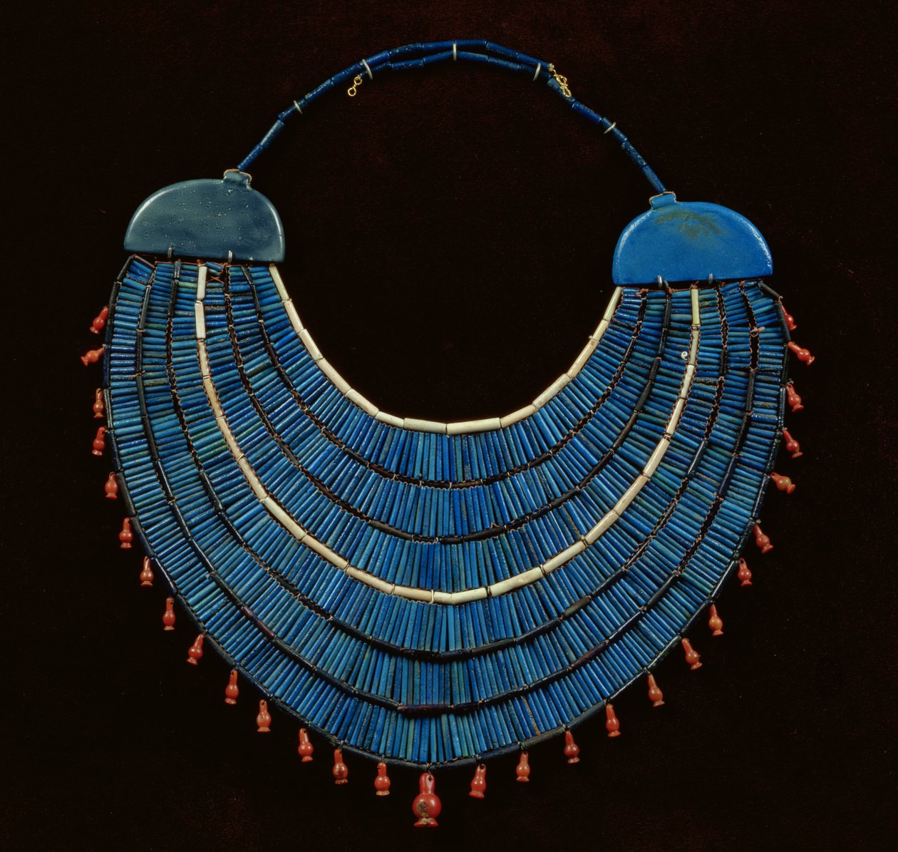 Colar Ousekh, New Kingdom (faiança) de Egyptian 18th Dynasty