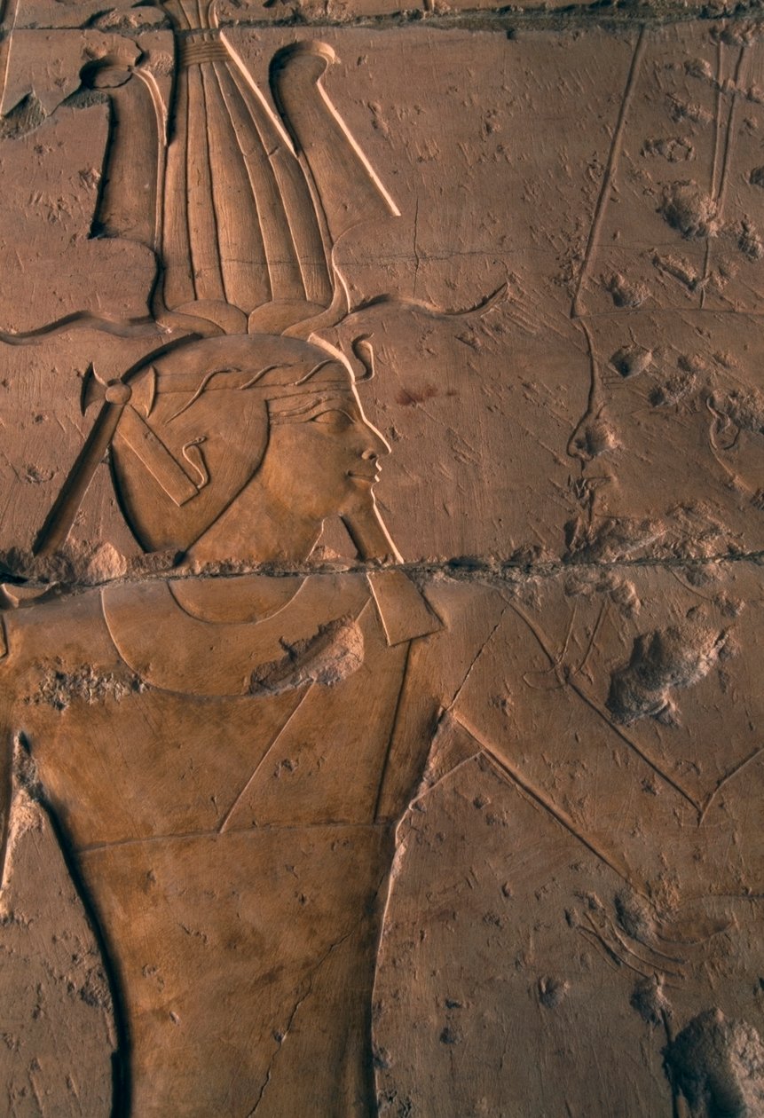 Relevo pintado, Templo Mortuário de Hatshepsut, Deir el-Bahri, necrópole tebana (Lista do Património Mundial da UNESCO de Egyptian 18th Dynasty