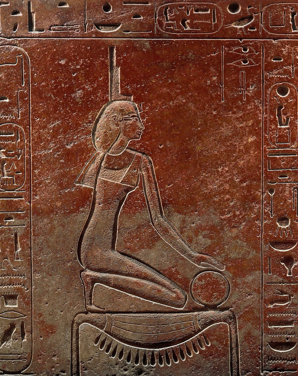 Sarcófago da rainha Hatshepsut do Vale dos Reis, Egipto, pormenor, Novo Reino, Dinastia XVIII de Egyptian 18th Dynasty