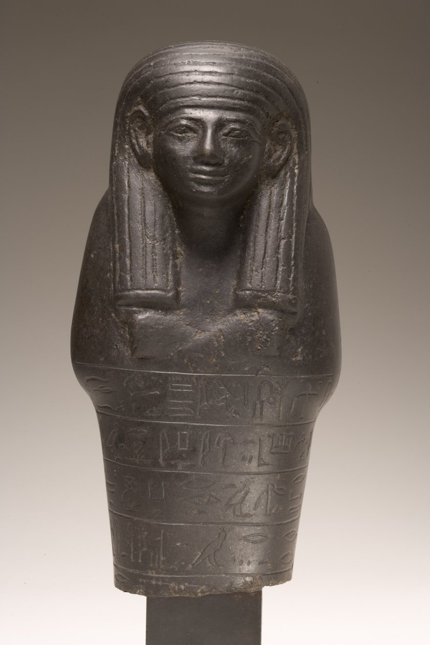 Shabti figura para Amenemhat, Novo Reino (diorito) de Egyptian 18th Dynasty