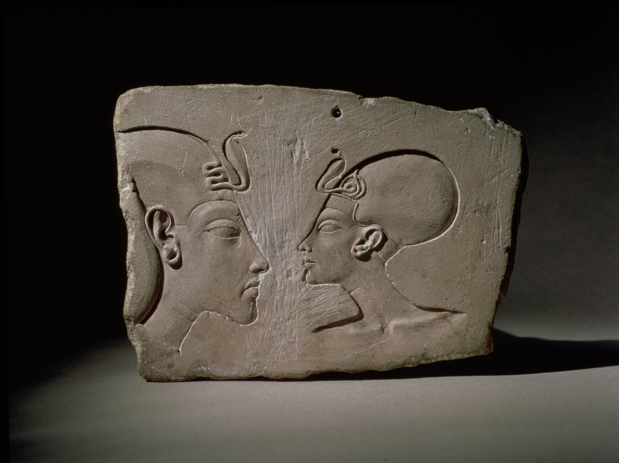 A placa de Wilbour, da moderna Amarna, New Kingdom (calcário) de Egyptian 18th Dynasty