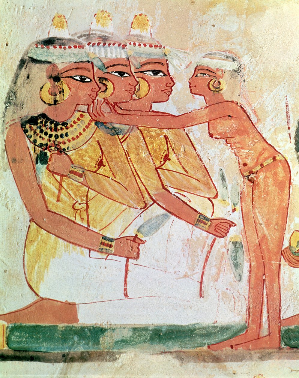 A Sanita da Mulher, do Túmulo de Nakht, Novo Reino, c.1400 a.C. (pintura de parede) de Egyptian 18th Dynasty