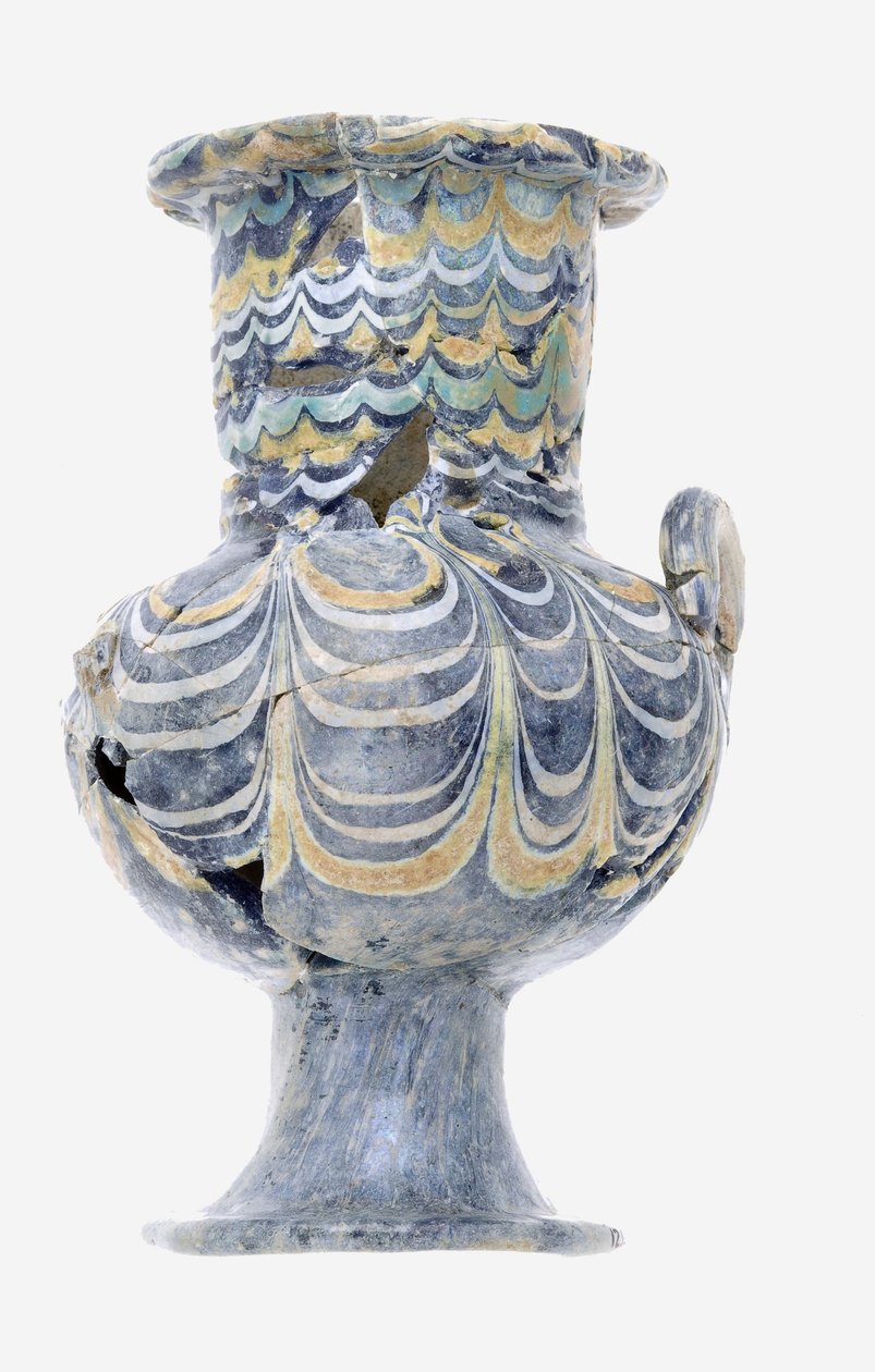 Vaso, c.1390-1353 BC (vidro) de Egyptian 18th Dynasty