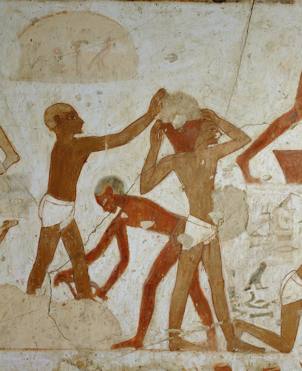 Trabalhadores que carregam e transportam materiais de Egyptian 18th Dynasty