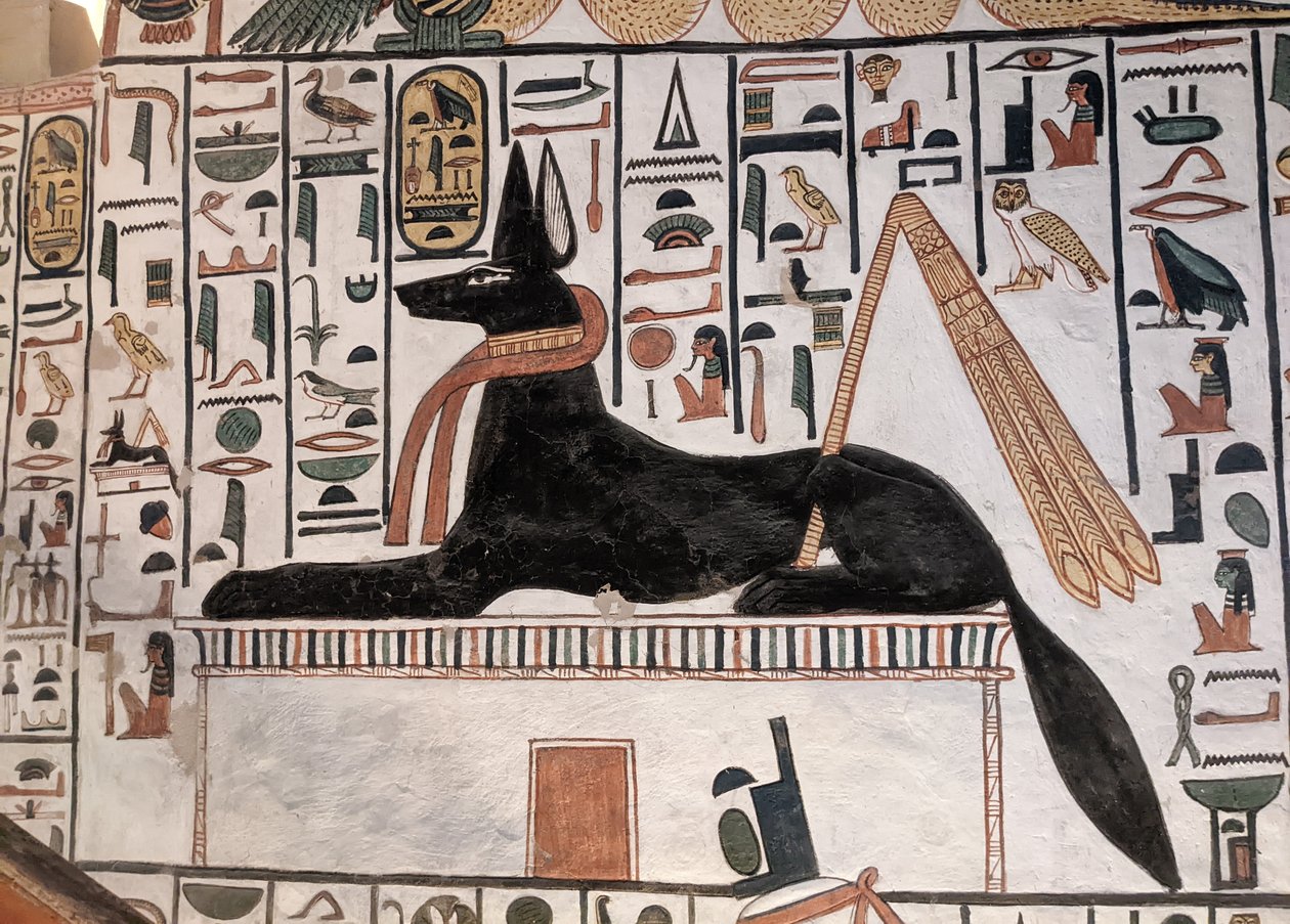 Anubis Tomb Nefertari (pintura de parede) de Egyptian 19th Dynasty