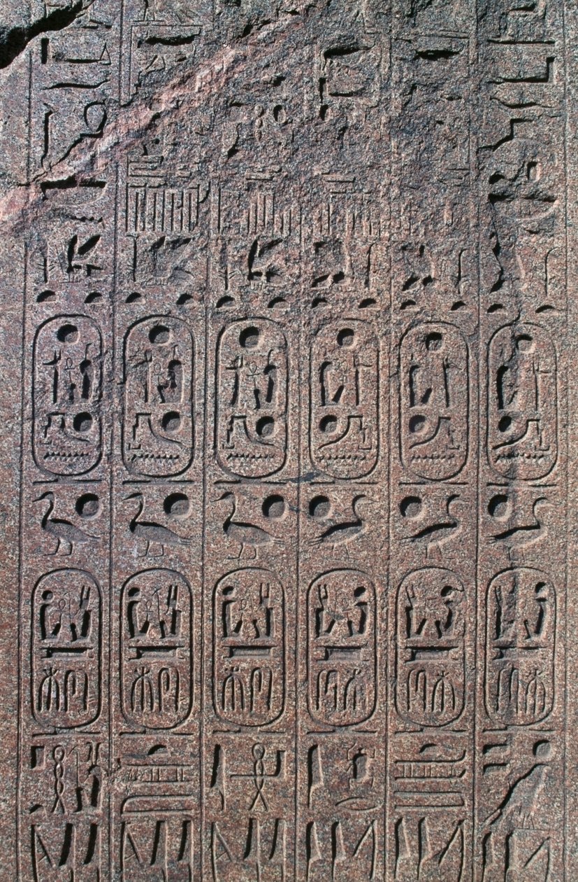 Bloco com relevos e inscrições, Grande Templo de Amon, Tanis, Egipto, Novo Reino, Dinastia XIX de Egyptian 19th Dynasty