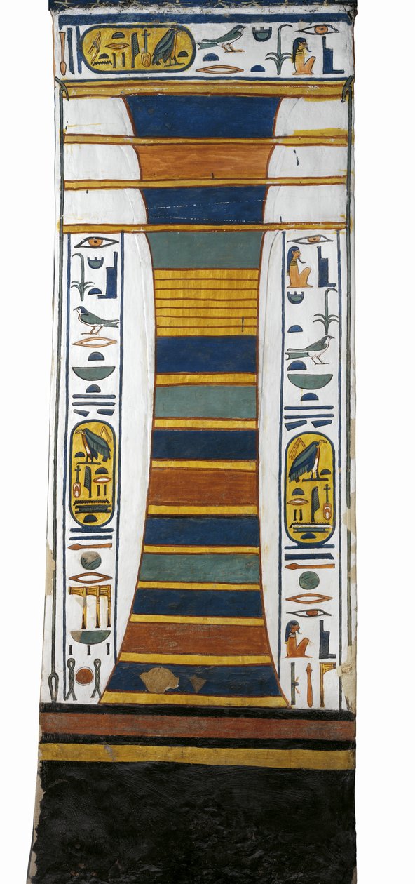Egipto, Tebas, Luxor, Vale das Rainhas, Túmulo de Nefertari, pilar Djed representando a espinha dorsal da medula óssea de ressurreição de Osíris, da 19ª dinastia. de Egyptian 19th Dynasty