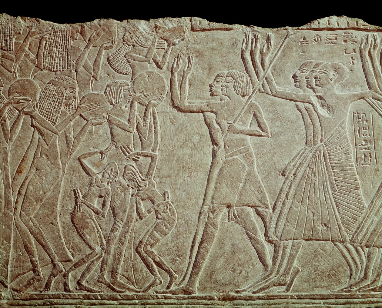 Adeus ao falecido (baixo alívio de Egyptian 19th Dynasty