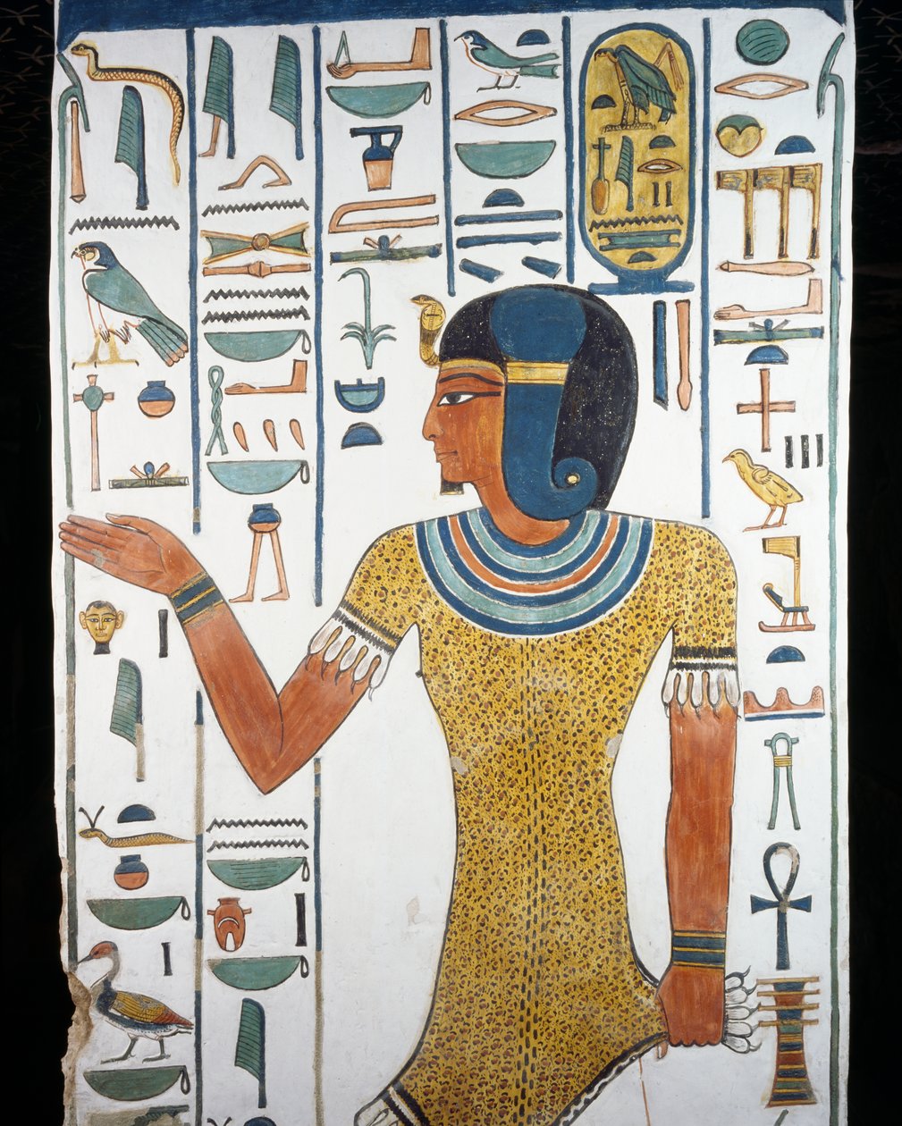 Horus-Neg-Itef, fresco, pilar sudeste da câmara funerária, Túmulo da Rainha Nefertari (QV66), Vale das Rainhas, Tebas (Lista do Património Mundial da Unesco) de Egyptian 19th Dynasty