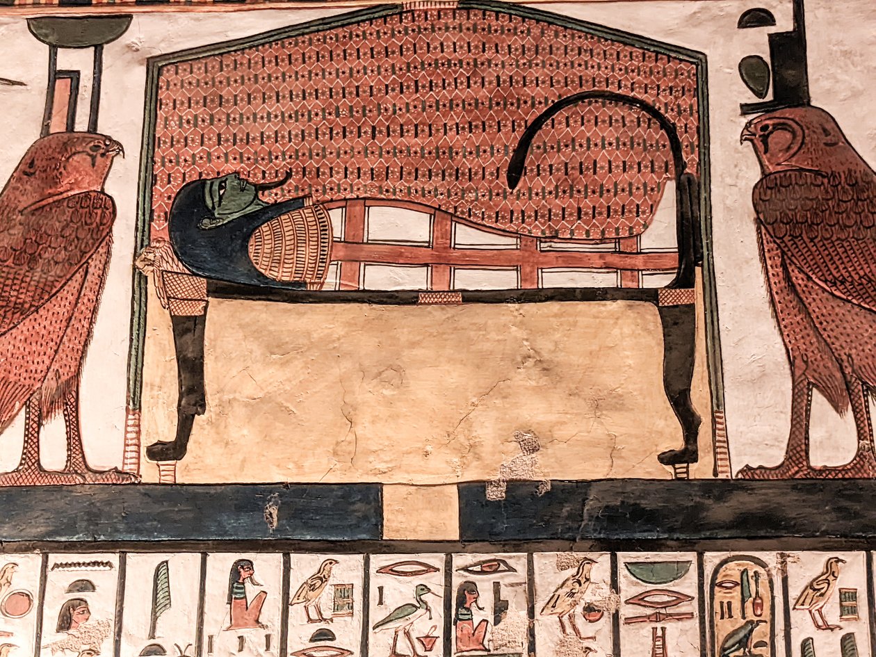 Horus Tomb Nefertari (pintura de parede) de Egyptian 19th Dynasty