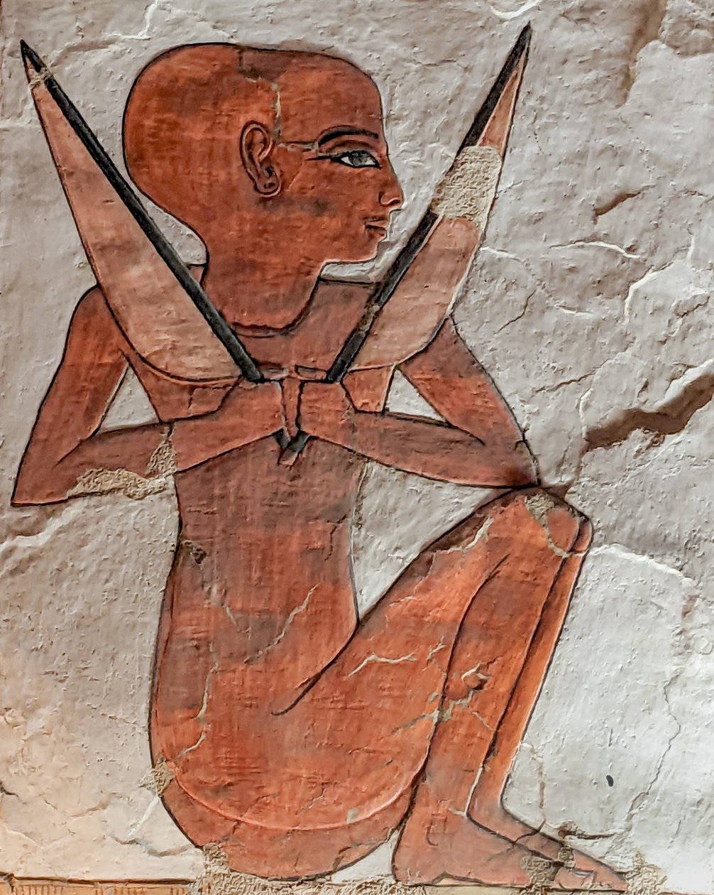 Divindade Naos, do Túmulo de Nefertari, Novo Reino (pintura de parede (pintura de parede) de Egyptian 19th Dynasty