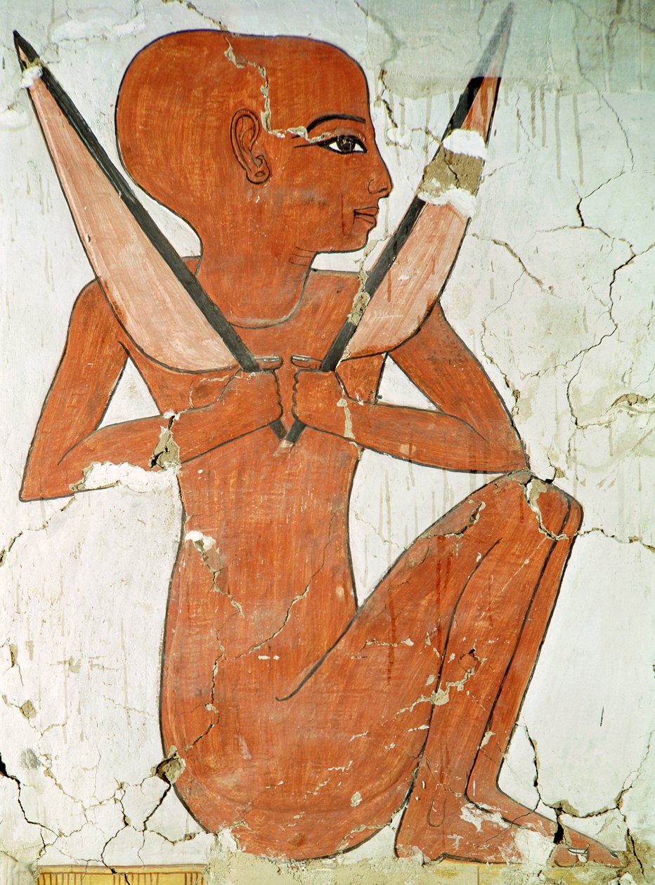Divindade de Naos, do túmulo de Nefertari, Novo Reino (pintura de parede) de Egyptian 19th Dynasty