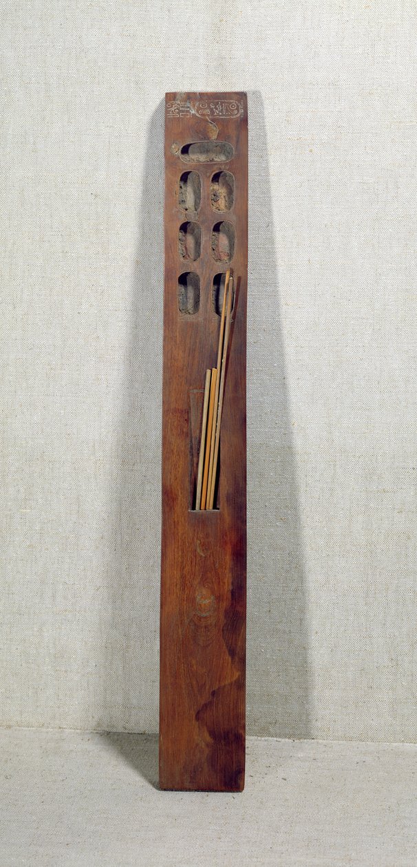 Paleta pertencente ao pintor Dedia, de Tebas, Novo Reino (madeira) de Egyptian 19th Dynasty