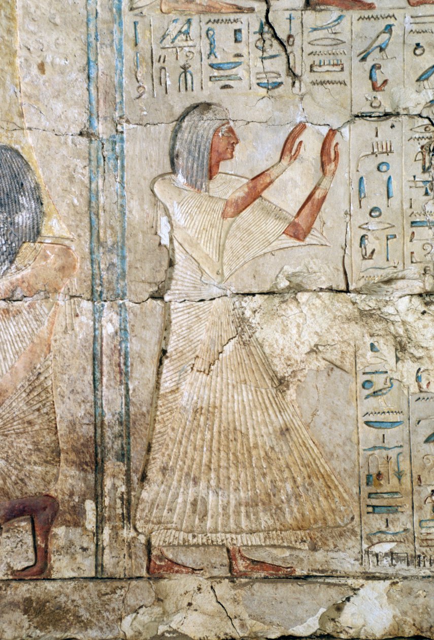 Relevo do túmulo de Netcherouymes, alto funcionário de Ramsés II, 2475 a.C., Saqqara, Civilização Egípcia, Novo Reino, Dinastia XIX de Egyptian 19th Dynasty