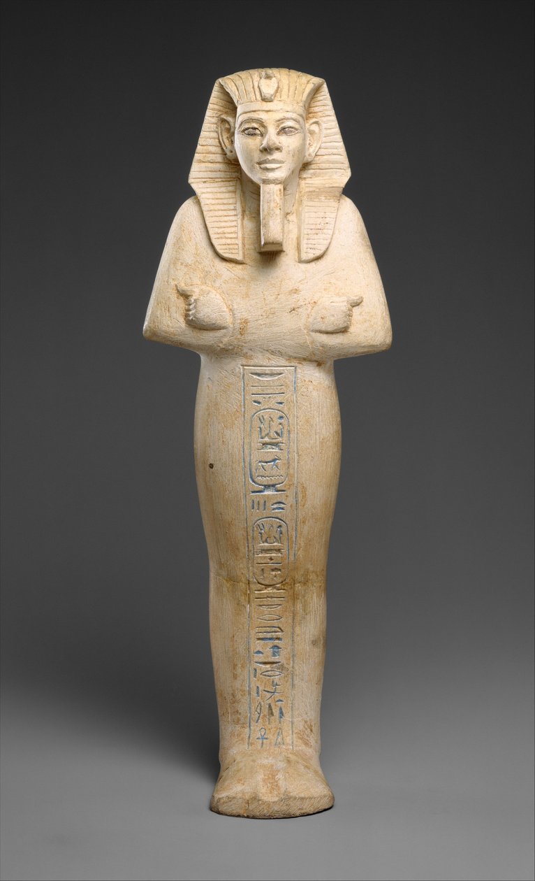 Shabti de Merneptah, c.1213-03 BC (calcário) de Egyptian 19th Dynasty