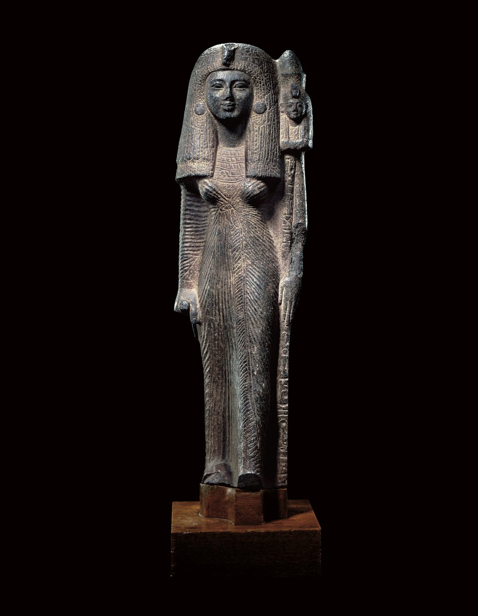 Estátua de rolamento padrão da rainha Nefertari, novo reino, c.1290-1224 aC de Egyptian 19th Dynasty