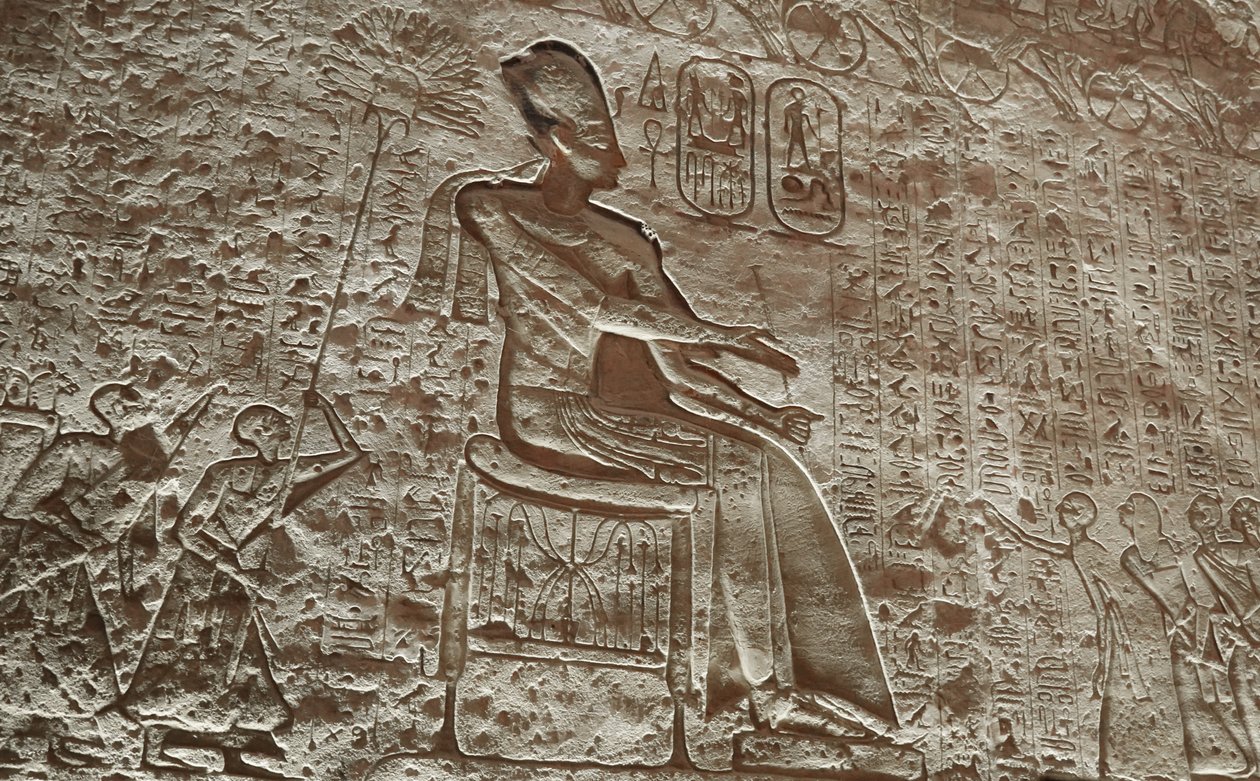 O grande templo de Abu Simbel de Egyptian 19th Dynasty