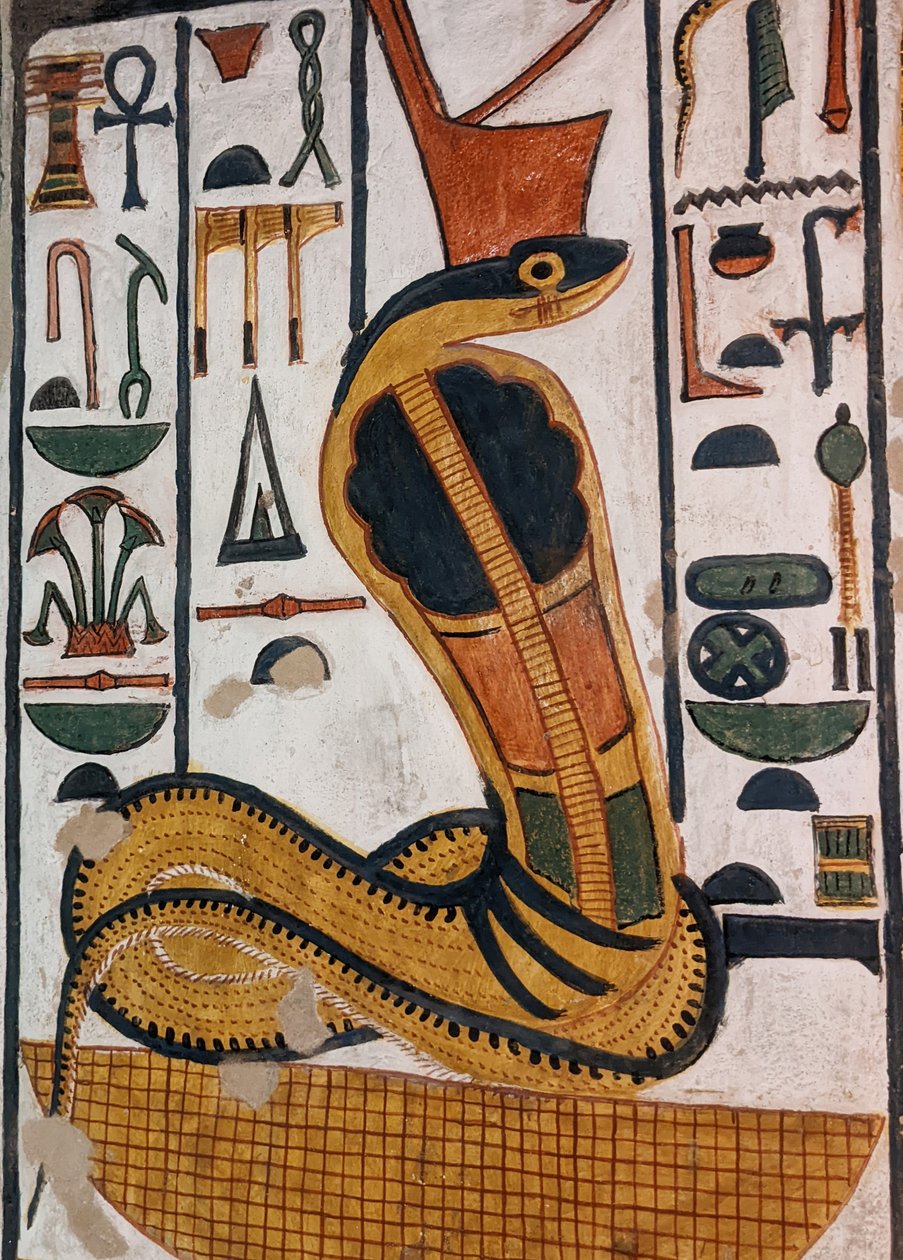 Túmulo de Nefertari / deusa egípcia Wadjet (pintura mural) de Egyptian 19th Dynasty