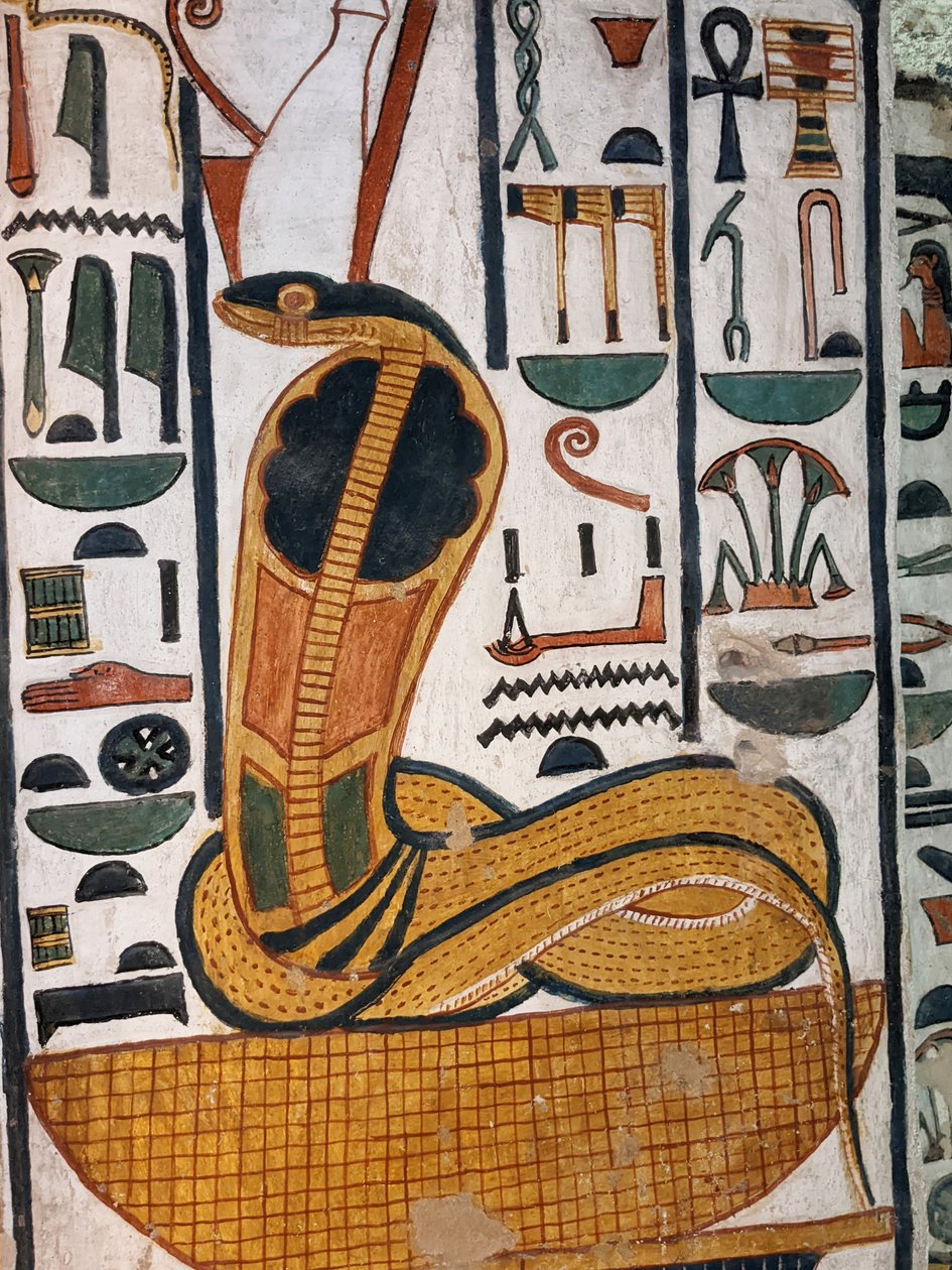 Túmulo de Nefertari / deusa egípcia Wadjet (pintura mural) de Egyptian 19th Dynasty