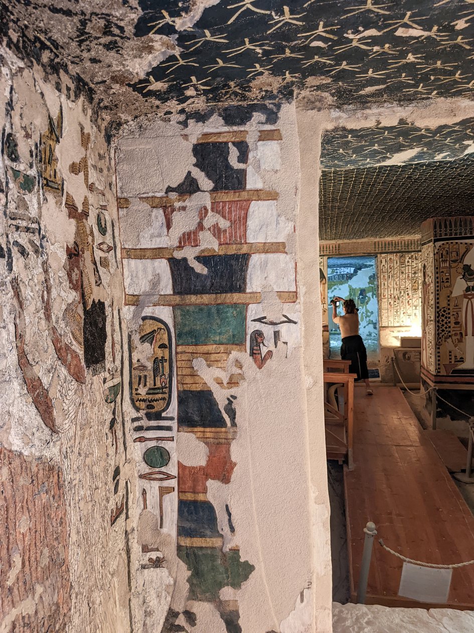 Vale das Rainhas, Túmulo de Nefertari (pintura de parede) de Egyptian 19th Dynasty