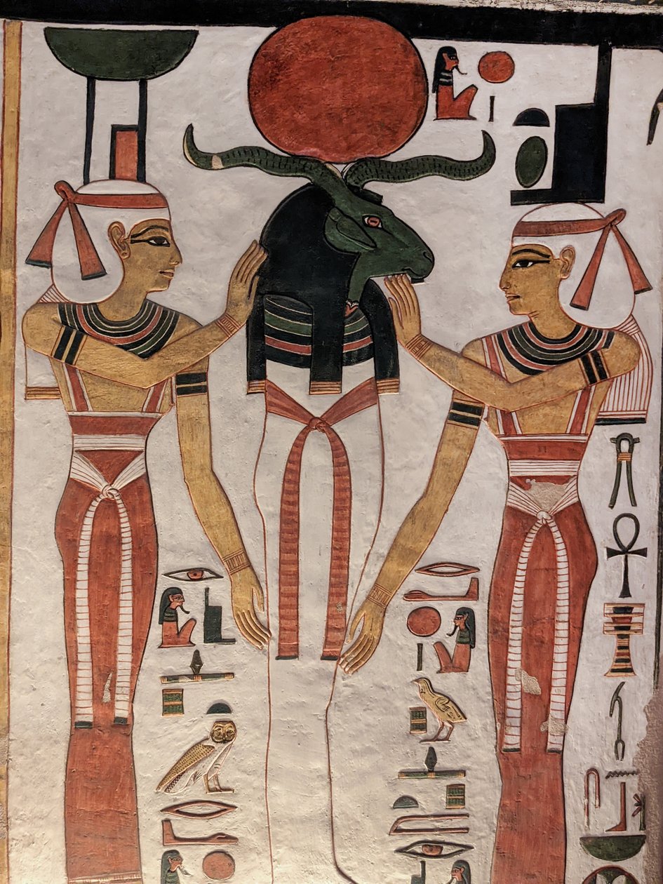 Vale das Rainhas, Túmulo de Nefertari (pintura de parede) de Egyptian 19th Dynasty
