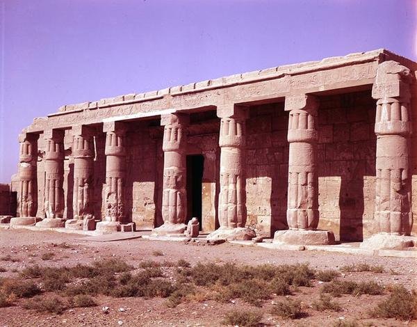 Vista, de, a, primeiro, pylon, novo reino de Egyptian 19th Dynasty