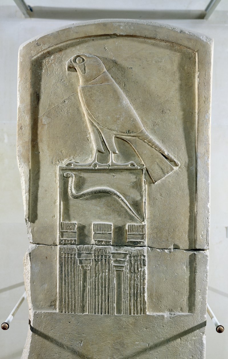 Serpente rei estela, c.3000 aC (calcário) (veja também 105659) de Egyptian 1st Dynasty