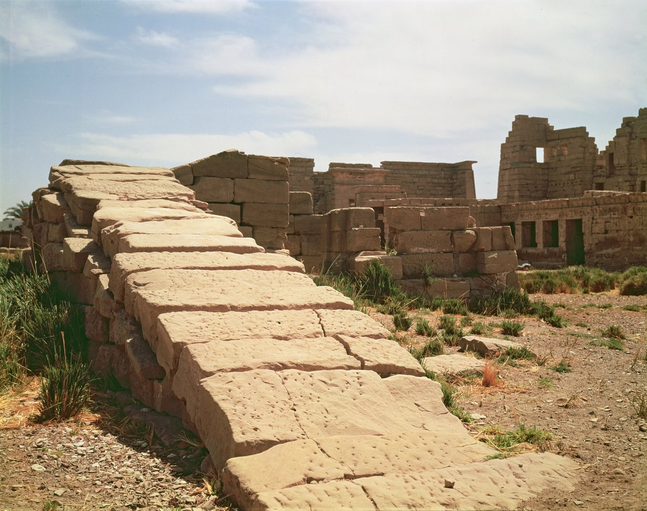 Nilômetro, do Templo Mortuário de Ramsés III (c.1184-1153 aC) Novo Reino de Egyptian 20th Dynasty