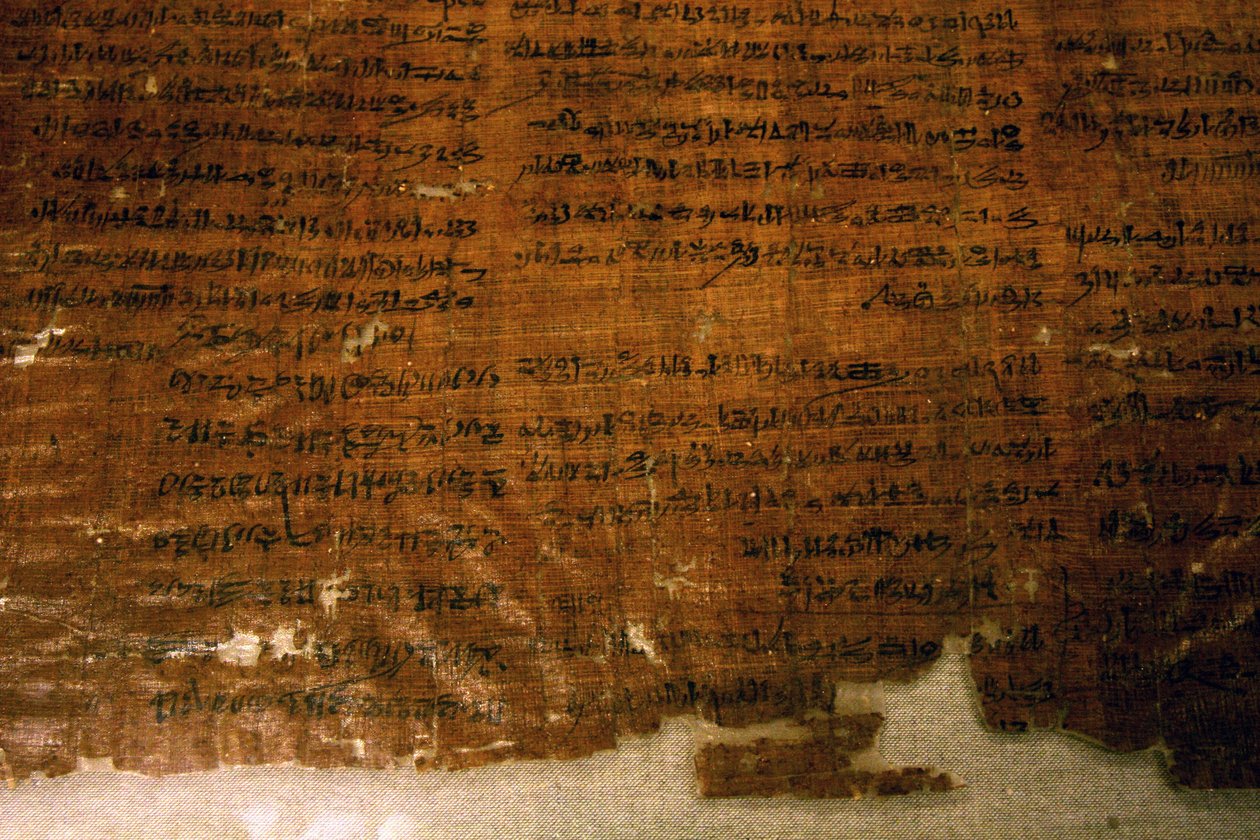 O papiro das greves: documento administrativo onde as greves ocorreram durante o regimento de Ramsés III (1186-1070 AC) em Deir el Medina são registradas. Os trabalhadores da cidade interromperam o seu trabalho quando não receberam as suas rações alimentar de Egyptian 20th Dynasty