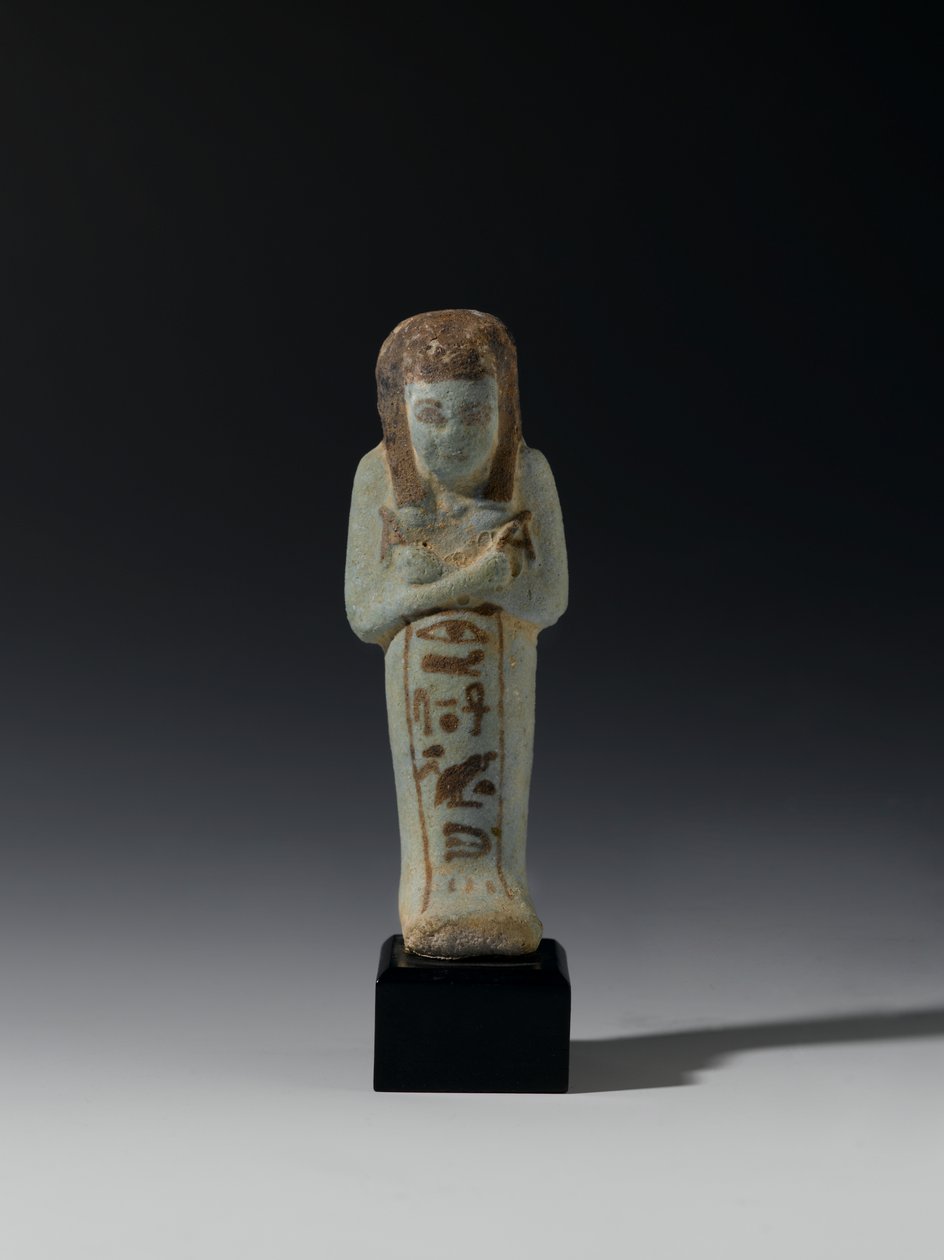 Shabti de Akhesenmut, possivelmente de Deir el-Bahri, New Kingdom (faiança) de Egyptian 21st Dynasty