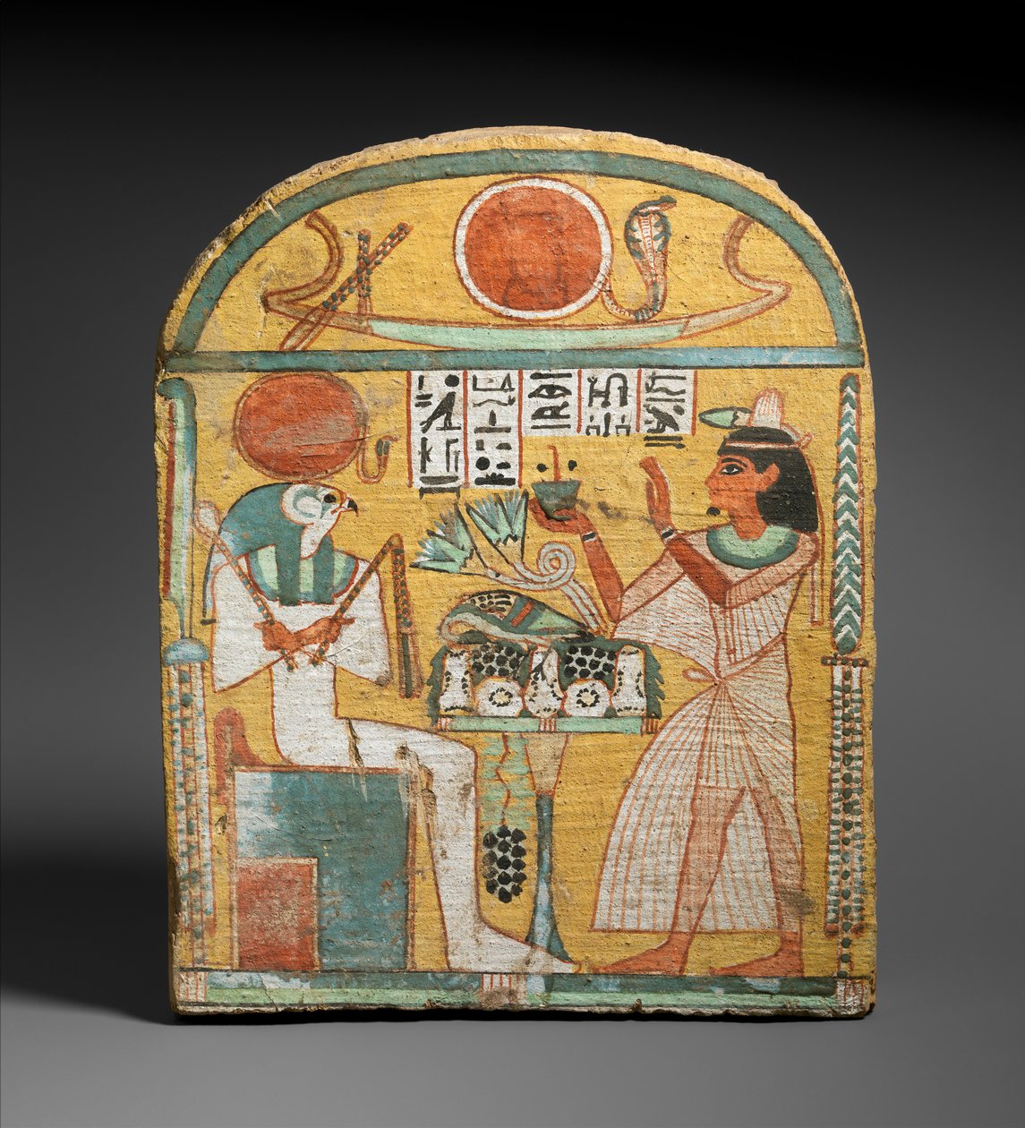 Estela de Aafenmut, de Tebas, período tardio, c.924-889 aC (madeira pintada) de Egyptian 22nd Dynasty