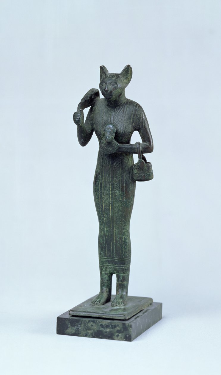 Estatueta da deusa Bastet, Terceiro Período Intermediário (bronze) de Egyptian 25th Dynasty