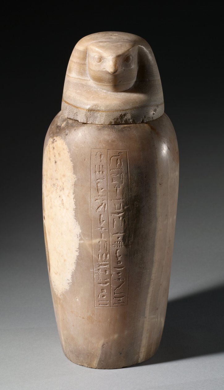 Frasco Canópico com Cabeça de Falcão, 664-525 aC de Egyptian 26th Dynasty
